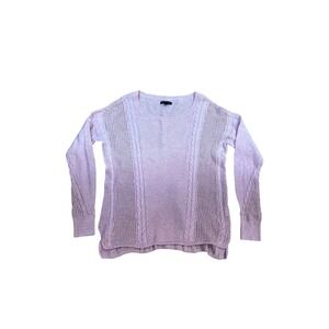American Eagle Outfitters Light Pink Ombré Cable Knit Cutout Sweater Women's S
